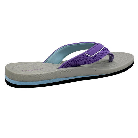 Frogg Toggs Womens Purple Flipped Out 2.0 Flip Flop Sandal