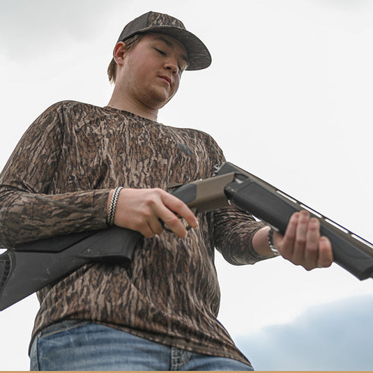 Gator Waders Mens Mossy Oak Bottomland Performance Shirt