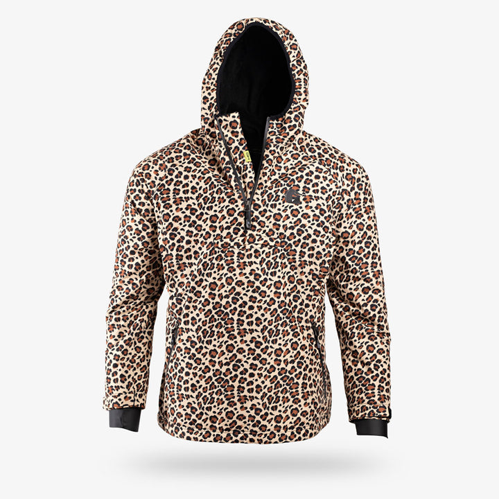 Load image into Gallery viewer, Gator Waders Womens Leopard/Black Waterproof 1/2 Zip Bog Hoodie

