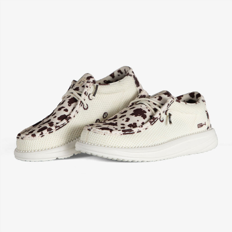 Load image into Gallery viewer, Gator Waders Kids Brown Cow Camp Shoes
