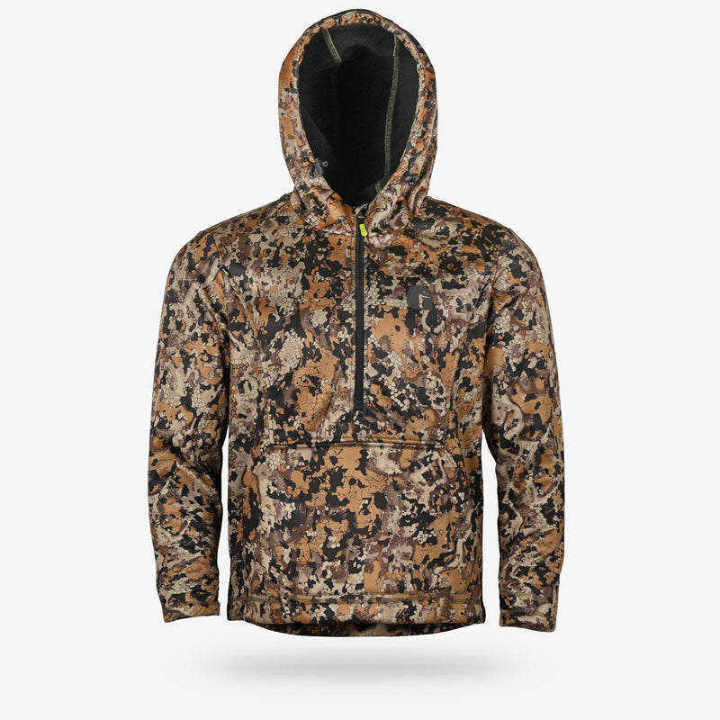 Load image into Gallery viewer, Gator Waders Mens Seven Brown Catahoula 1/2 Zip Hoodie
