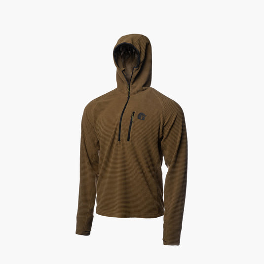 Gator Waders Men's Coyote Waypoint Grid Fleece 1/2 Zip Hoodie