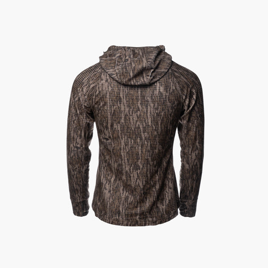 Gator Waders Men's Mossy Oak Bottomland Waypoint Grid Fleece 1/2 Zip Hoodie