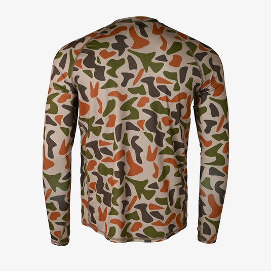 Gator Waders Mens Old School Camo Performance Shirt