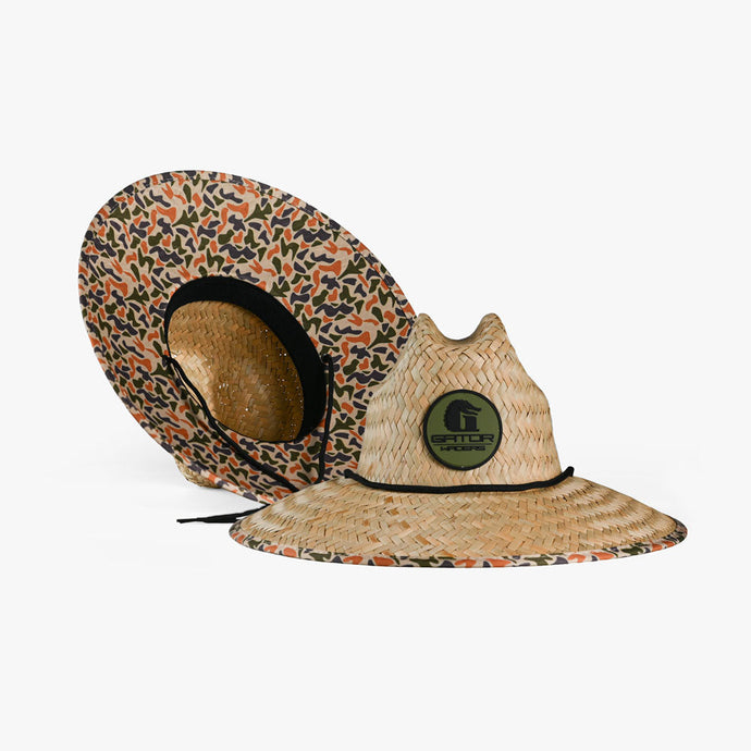 Gator Waders Old School Camo Straw Hat