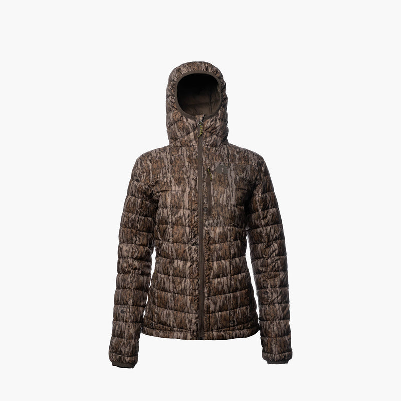 Load image into Gallery viewer, Gator Waders Womens Mossy Oak Bottomland Cumulus Jacket
