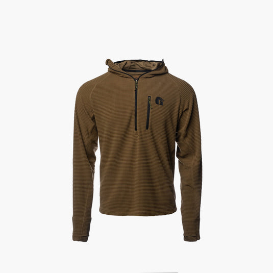 Gator Waders Womens Coyote Waypoint Grid Fleece 1/2 Zip Hoodie