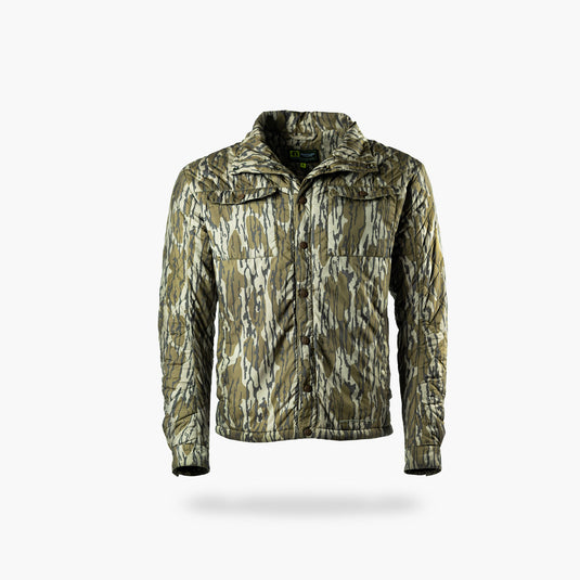 Gator Waders Mens Mossy Oak Original Bottomland Insulated Snap Shirt