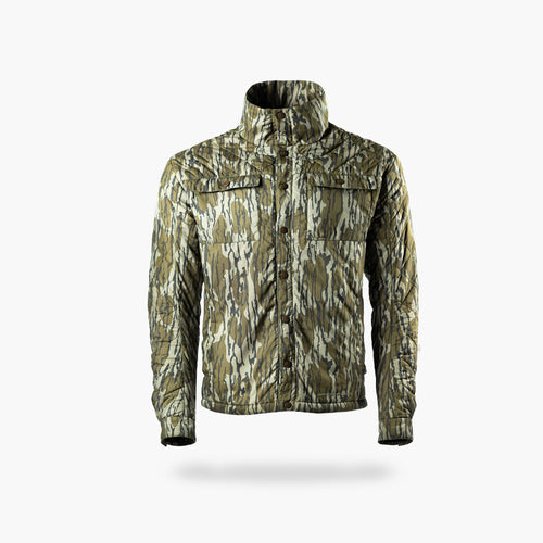 Gator Waders Mens Mossy Oak Original Bottomland Insulated Snap Shirt