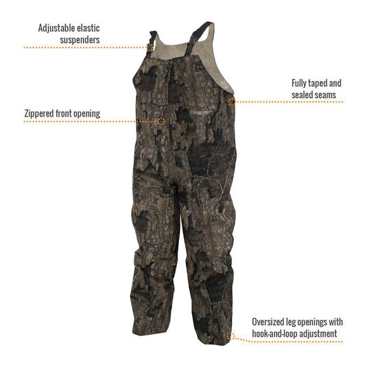 Frogg Toggs Mens Mossy Oak Bottomland Classic Pro Advantage Waterproof Bib