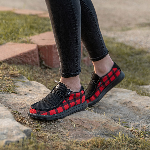 Load image into Gallery viewer, Gator Waders Womens Buffalo Plaid Camp Shoes
