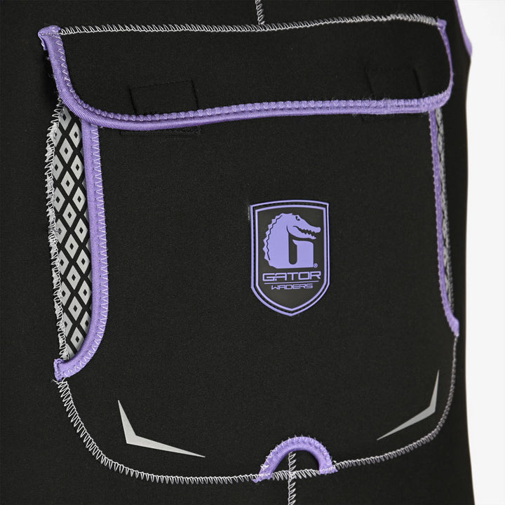 Load image into Gallery viewer, Gator Waders Womens Black/Purple Retro Waders
