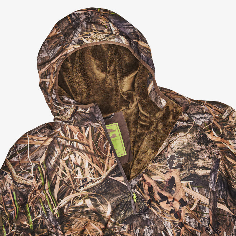 Load image into Gallery viewer, Gator Waders Mens Mossy Oak Habitat Waterproof 1/2 Zip Bog Hoodie
