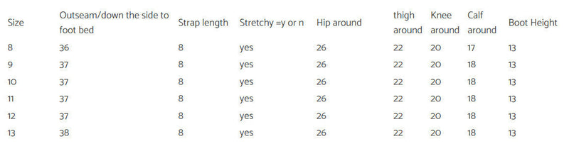 Load image into Gallery viewer, Sizing chart for hip boots
