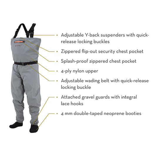 Frogg Toggs Mens Slate Canyon II Stockingfoot Chest Waders