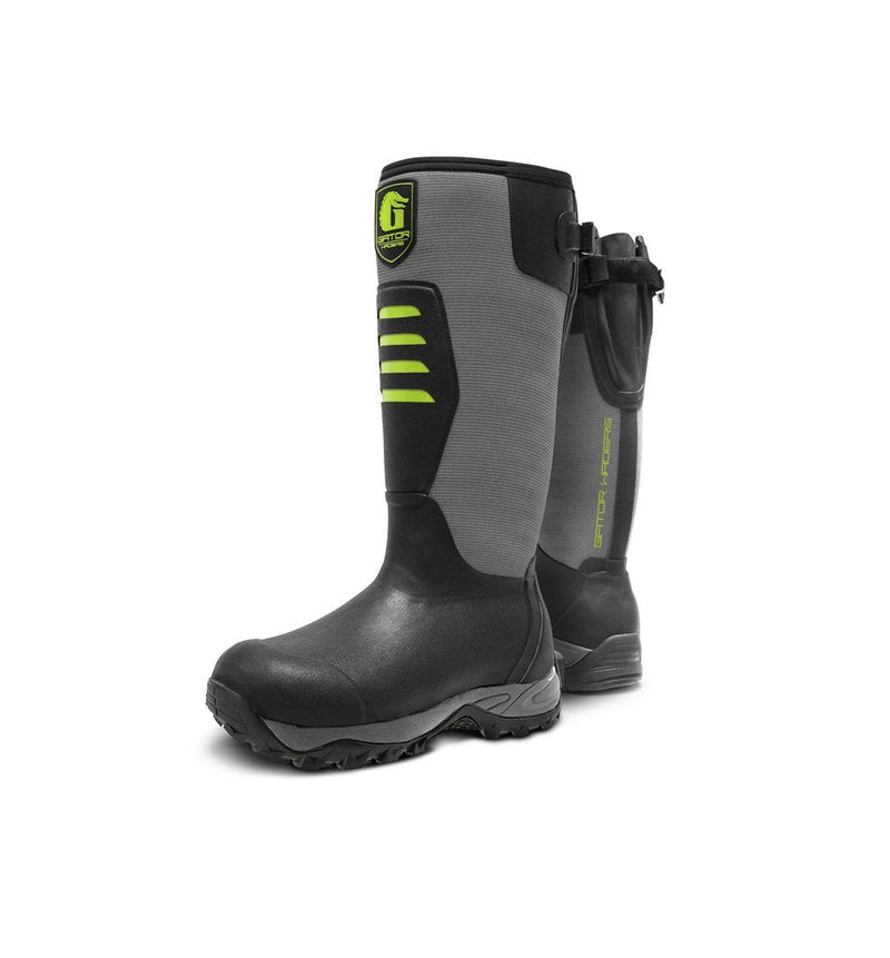 Load image into Gallery viewer, Gator Waders Mens Lime Everglade 2.0 Insulated Rubber Boots
