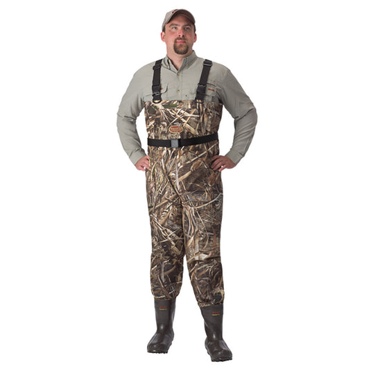 Man modeling Realtree Max-5 1000 Gram Breathable Waders