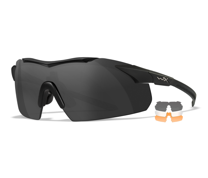 Load image into Gallery viewer, Wiley X WX Vapor Sunglasses - 3 Lens Package - Matte Black Frame
