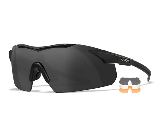 Wiley X WX Vapor Sunglasses - 3 Lens Package - Matte Black Frame