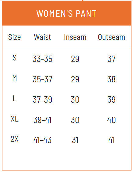 Frogg Toggs Womens Black StormWatch Pants Size Chart